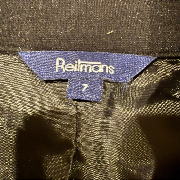 Reitmans Elegant Black Pea Coat Women’s Size 7 - Picture 13 of 14